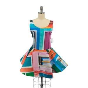 Vintage Pink Lucy Tank Circle Padded Dress Pink S pop art retro party 60s 80s